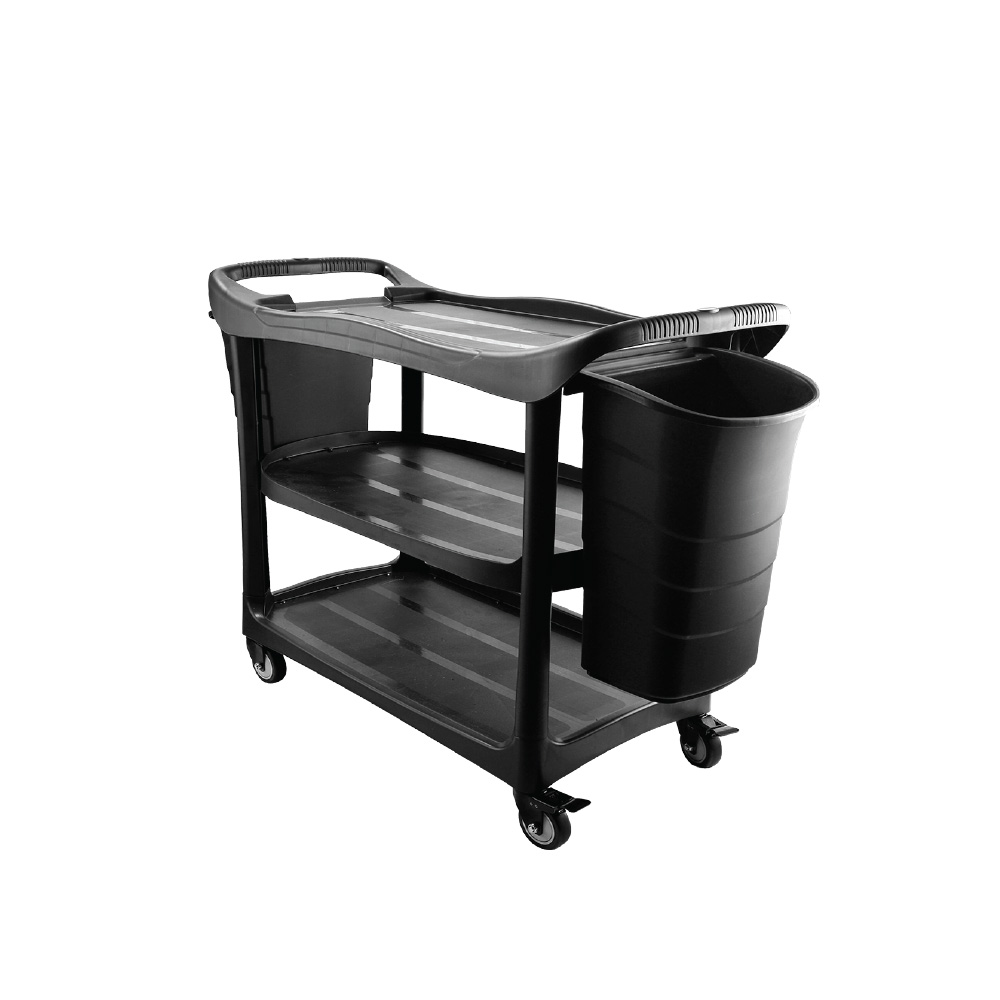 3 Tier Utilities Cart c/w Buckets (Black Body)